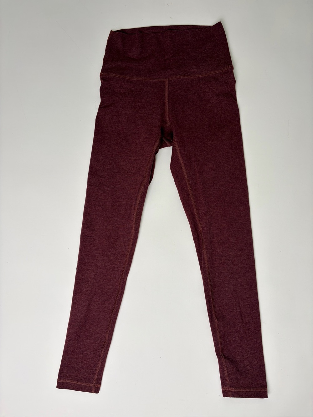 FLEO Heathered Burgundy High Waist Leggings XS